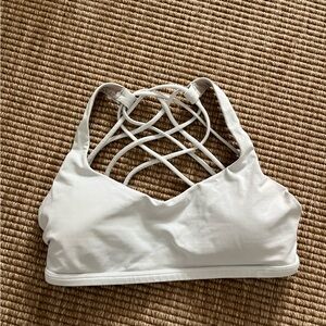 White Lulu Lemon Free to Be Bra
